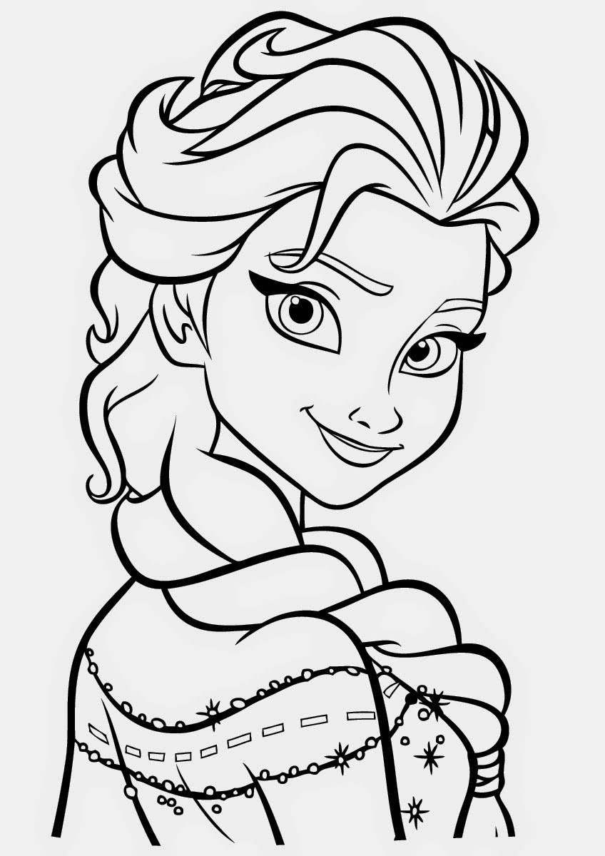 Coloring Pages For Kids Elsa
 Frozen Elsa Anna Coloring Pages