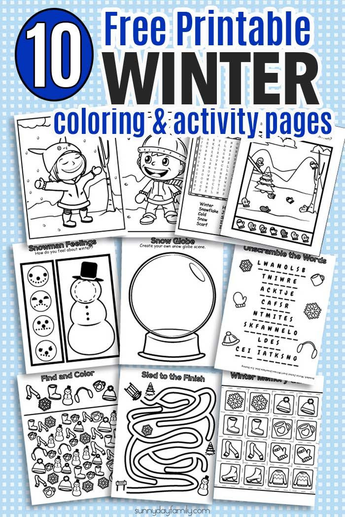 Coloring Pages For Kids Games
 10 Free Printable Winter Coloring & Activity Pages