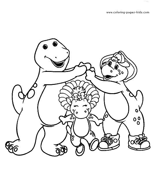 Coloring Pages Kids.Com
 Barney color page Coloring pages for kids Cartoon