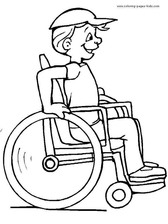 Coloring Pages Kids.Com
 People with disabilities color page Coloring pages for