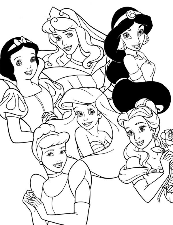 Coloring Pages Printable Disney
 transmissionpress Disney Princess Coloring Pages