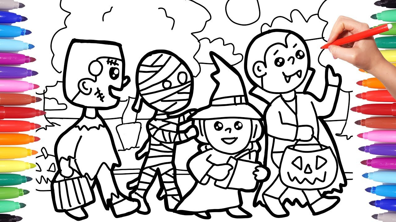 Coloring Pages Toddlers
 Halloween Coloring Pages for Kids Trick or Treat Coloring
