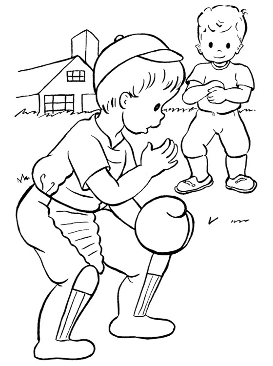 Coloring Pages Toddlers
 Kids Page Baseball Coloring Pages