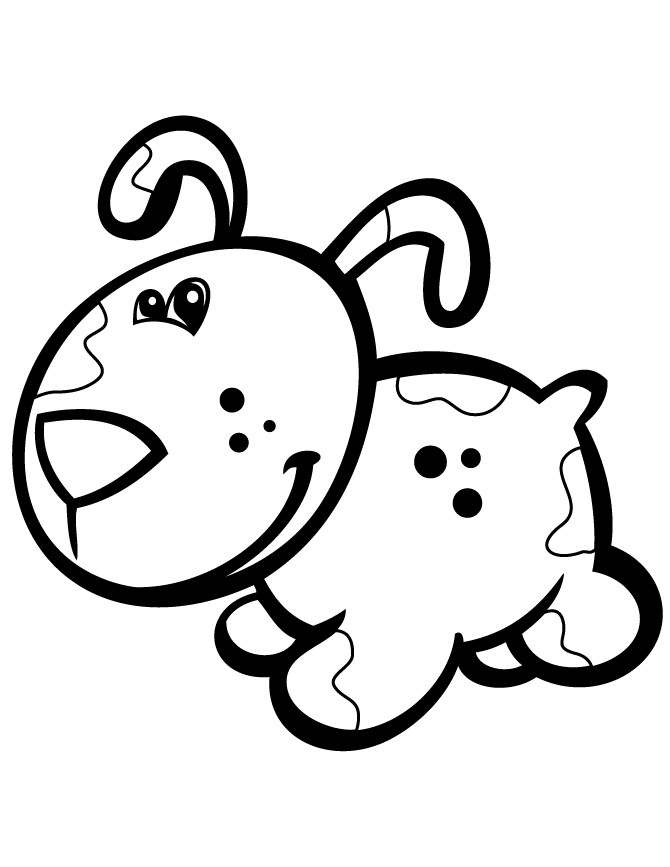 Coloring Pages Toddlers
 Cute Puppy For Toddlers Coloring Page
