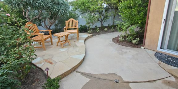 Concrete Patio Landscaping
 Small Yard Landscapes Landscaping Network