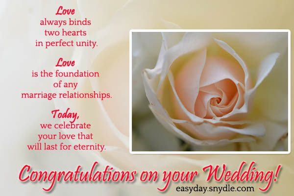 Congrats Marriage Quotes
 12 Wonderful Wedding Wishes Messages