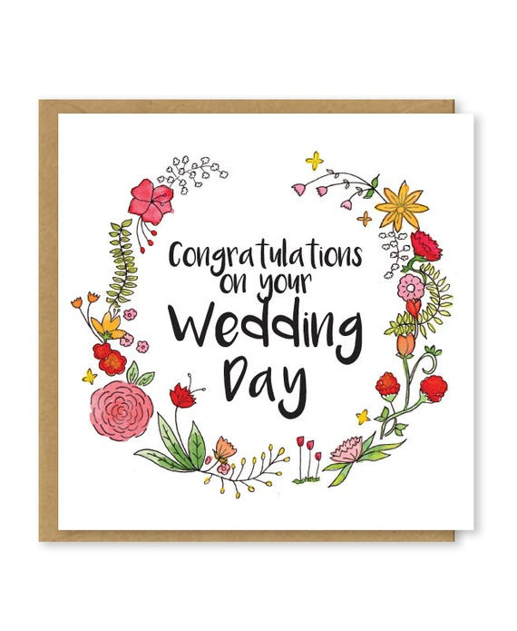 Congratulation On Your Marriage Quotes
 Wedding card Congratulations on your wedding day