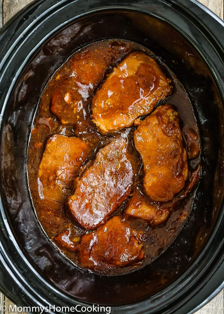 Cooking Pork Chops In Slow Cooker
 Slow Cooker Honey Garlic Pork Chops Mommy s Home Cooking