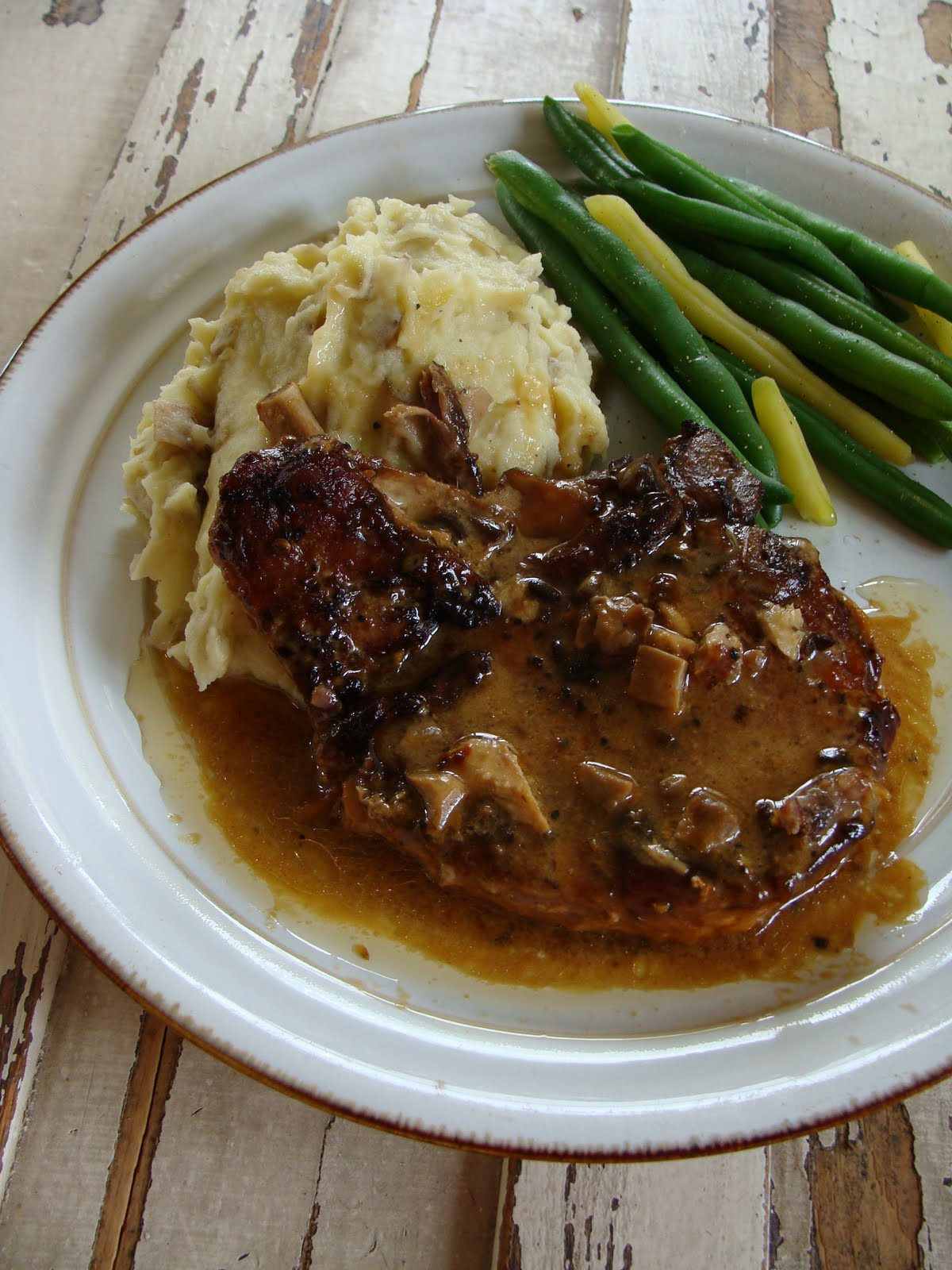 Cooking Pork Chops In Slow Cooker
 Just Cooking Slow Cooker Pork Chops with Mushroom Gravy