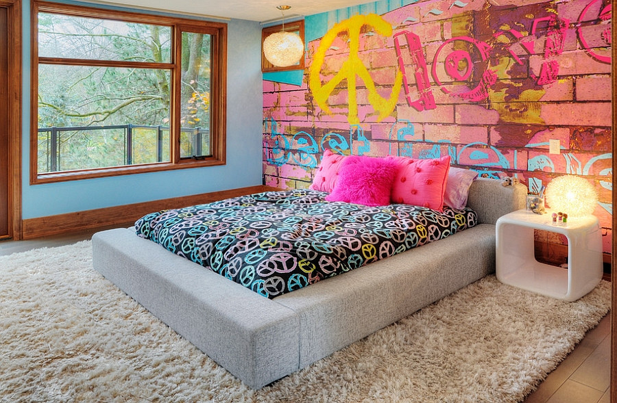 Cool Wall Art For Bedroom
 Graffiti Interiors Home Art Murals And Decor Ideas