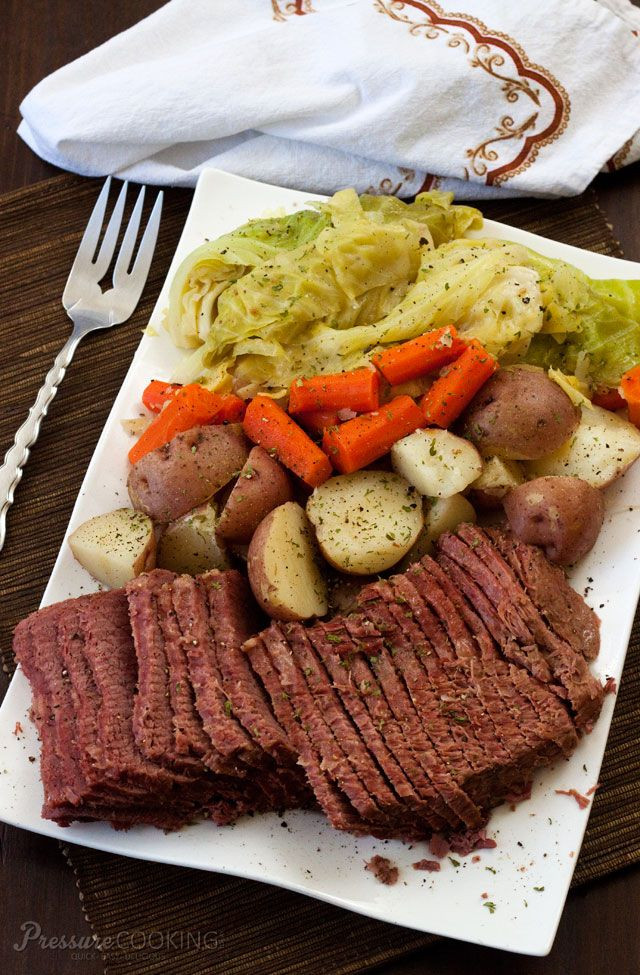 Corned Beef And Cabbage Recipe Oven
 Pressure Cooker Corned Beef and Cabbage Recipe