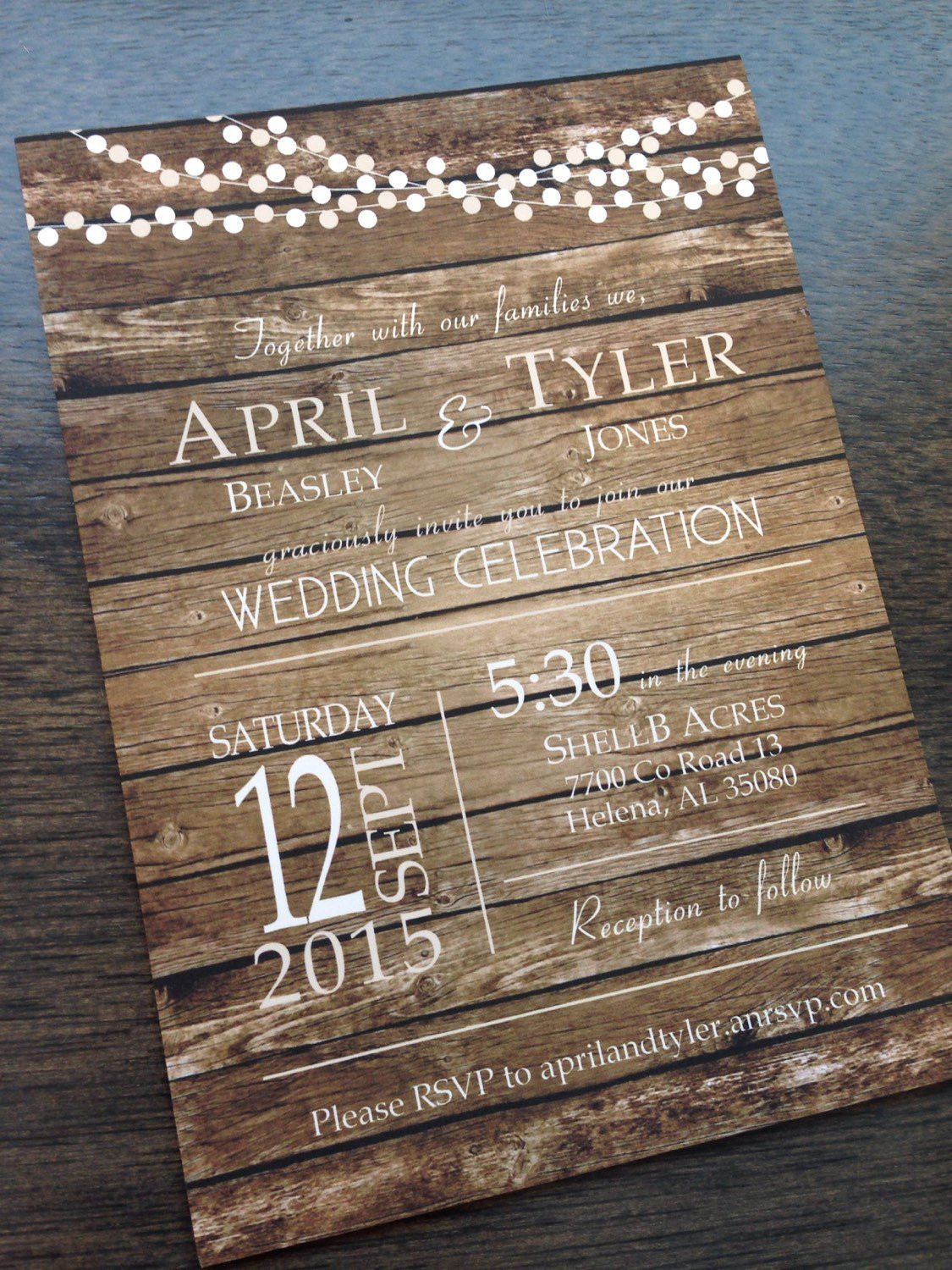 Country Wedding Invitation
 Wedding Party with Rustic Country Wedding Invitations