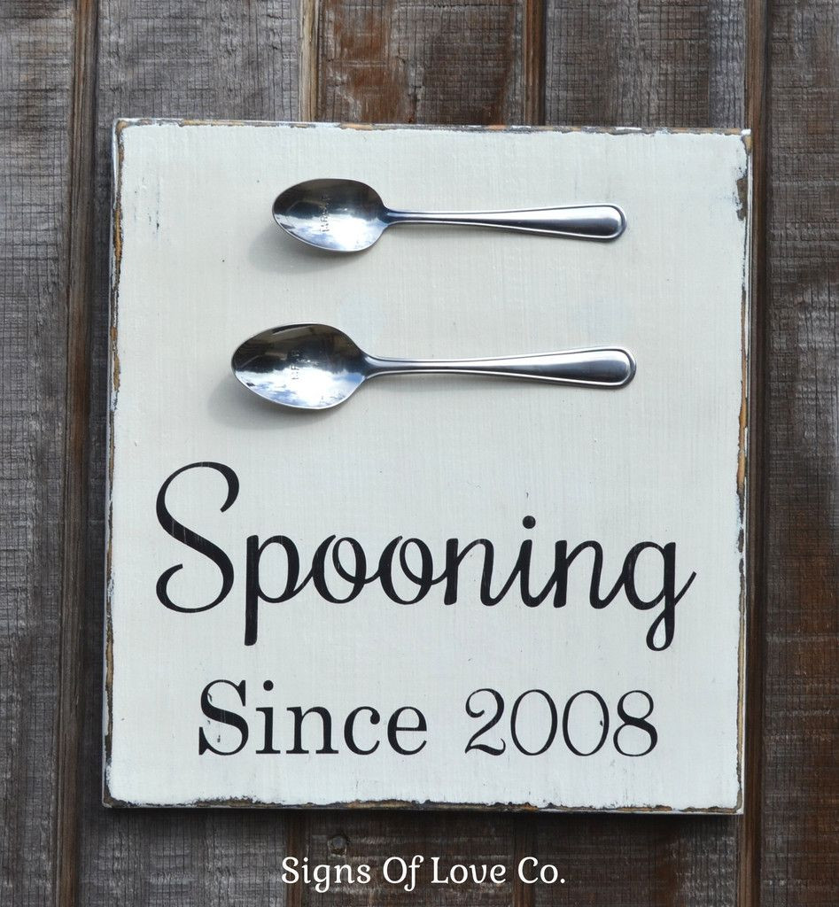 Couple Anniversary Gift Ideas
 Spooning Since Couples Home Decor Personalized Wedding