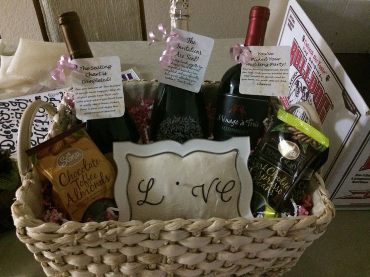 Couples Gift Ideas Pinterest
 Engagement party t basket for a great couple