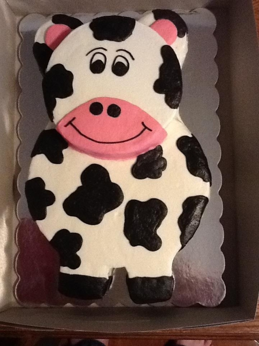 Cow Birthday Cake
 Cow Cakeall Buttercreamloved Doing This Cake CakeCentral