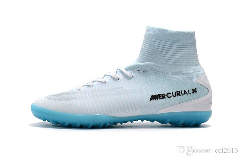 Cr7 Shoes Indoor Kids
 2019 White Blue CR7 Kids Indoor Soccer Shoes Mercurial