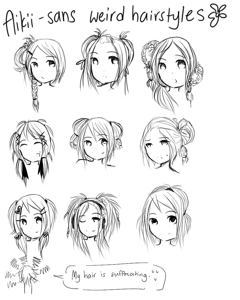 Crazy Anime Hairstyles
 Aikii san s Weird Hairstyles by Aii luv