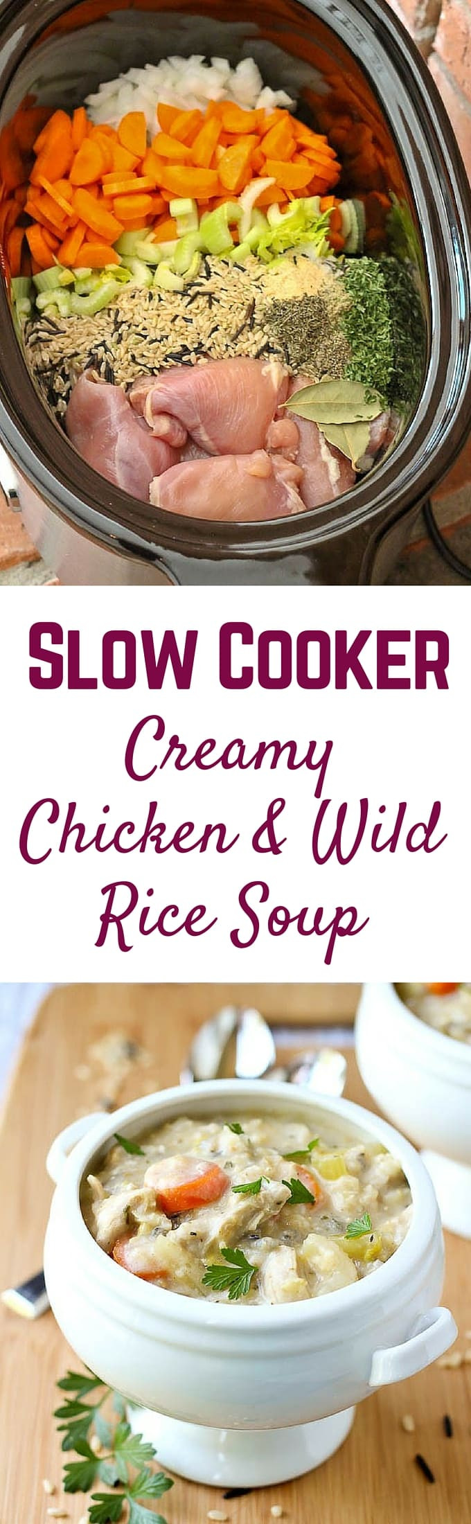Creamy Chicken Wild Rice Soup Slow Cooker
 Rachel Cooks Slow Cooker Creamy Chicken and Wild Rice Soup