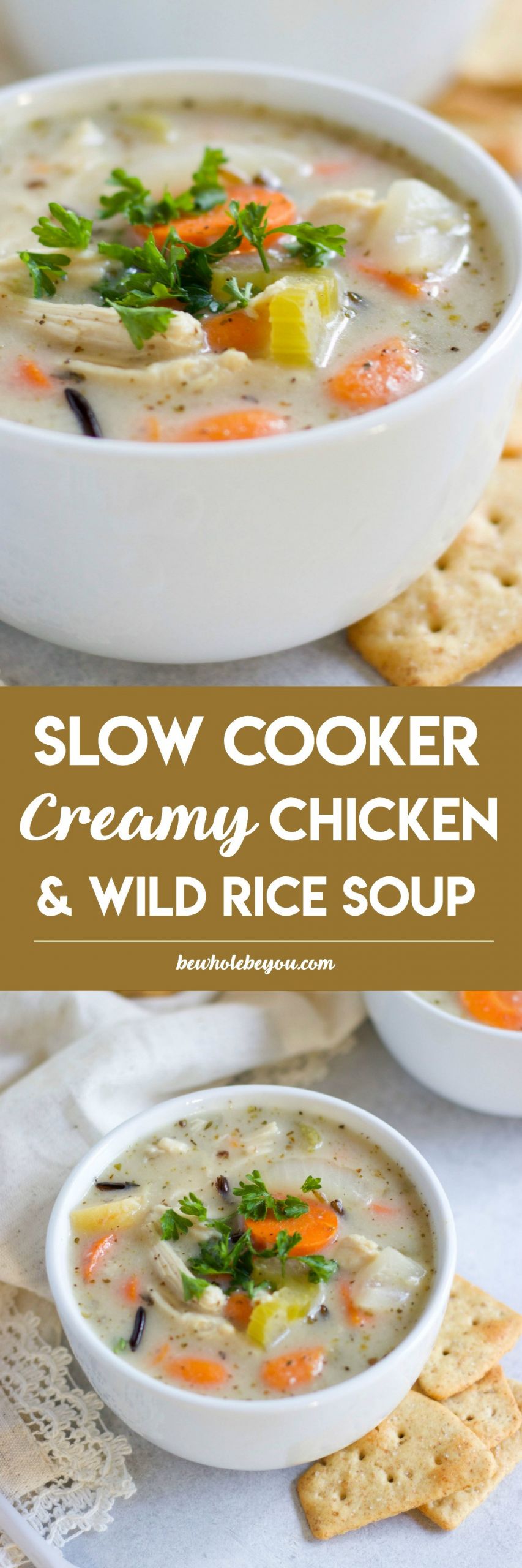 Creamy Chicken Wild Rice Soup Slow Cooker
 Slow Cooker Creamy Chicken and Wild Rice Soup Be Whole