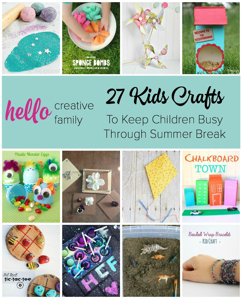 Creative Projects For Kids
 27 Kids Crafts and DIY Projects For Summer