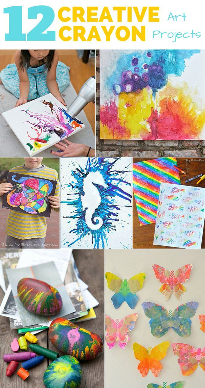 Creative Projects For Kids
 12 CREATIVE CRAYON ART PROJECTS FOR KIDS