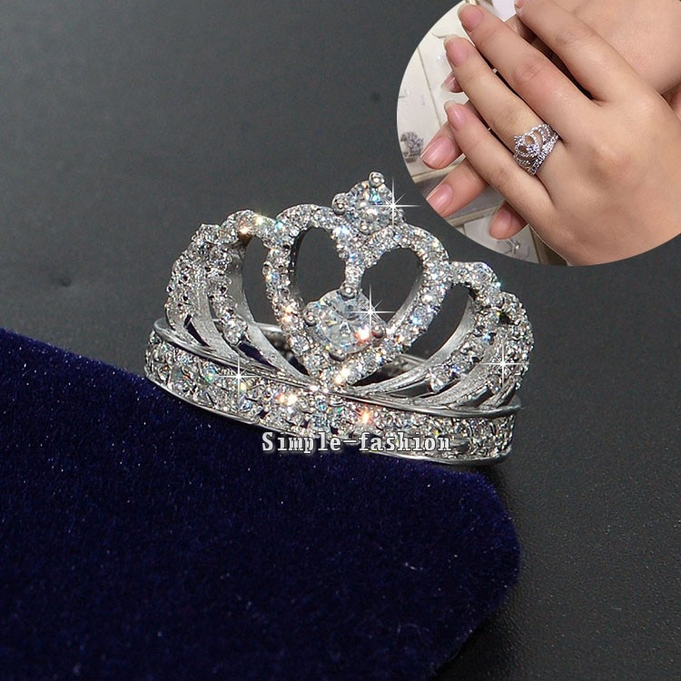 Crown Wedding Rings
 choucong Women Crown Jewelry Stone AAAAA zircon cz ring