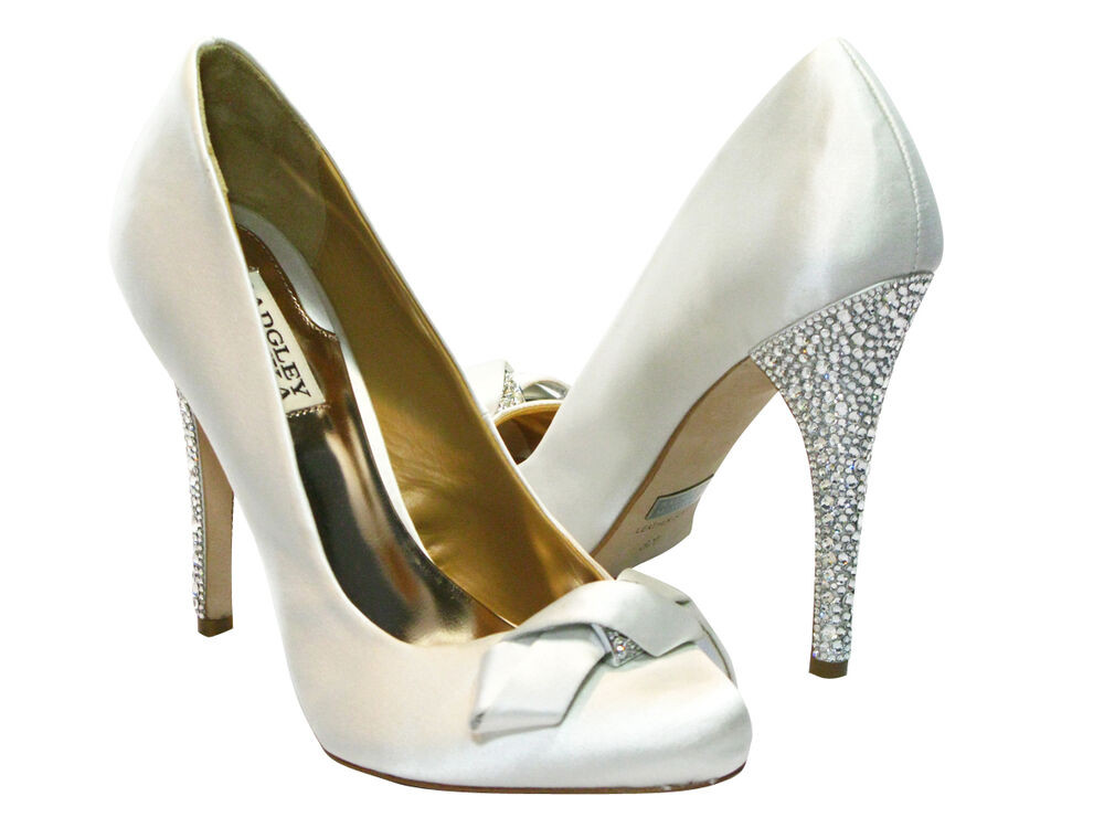 Crystal Wedding Shoes
 NIB Badgley Mischka Swarovski Crystal Wedding Shoes