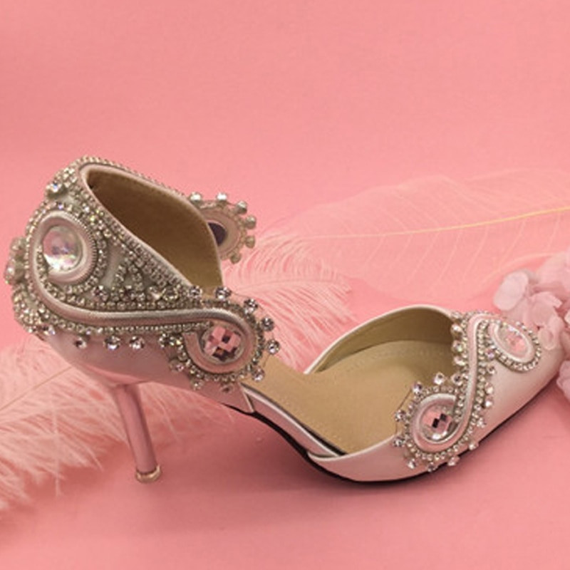 Crystal Wedding Shoes
 New Arrival Rhinestone Crystal Wedding Shoes Satin Bridal