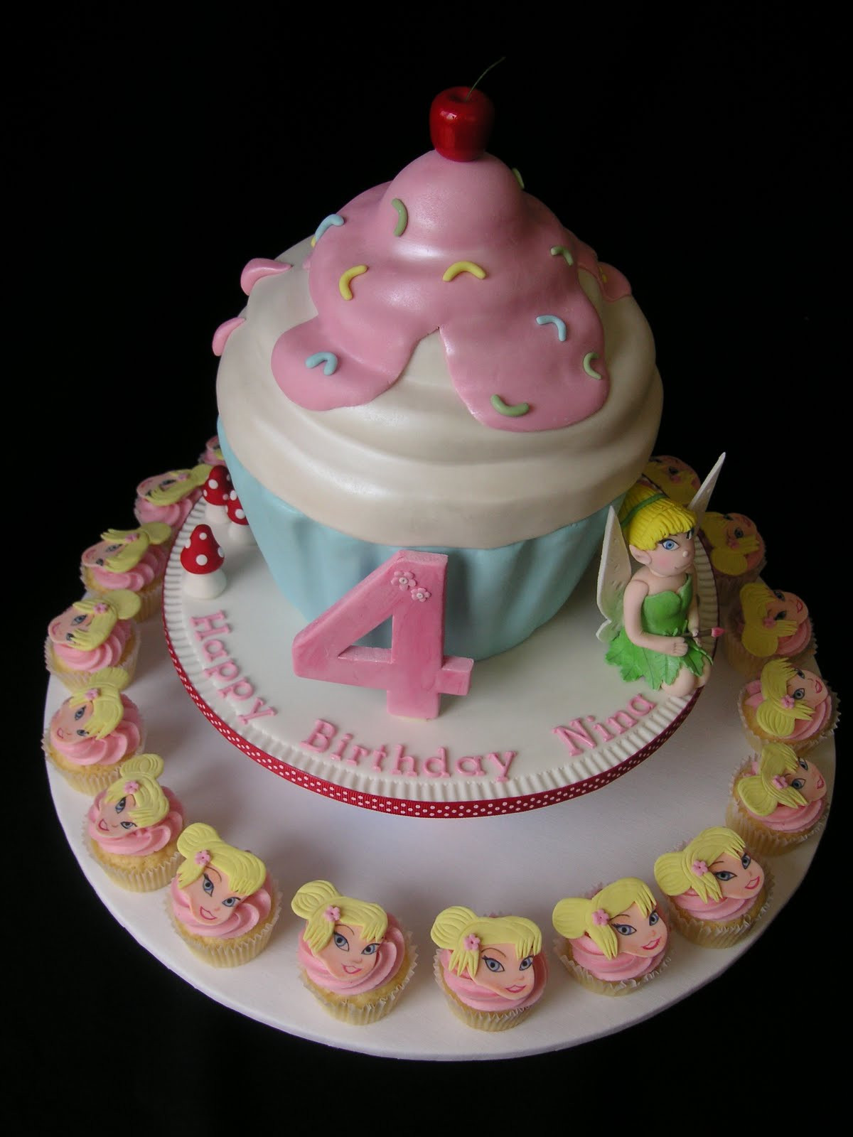 Cupcake Birthday Cake
 Just call me Martha Tinkerbell giant cupcake birthday cake