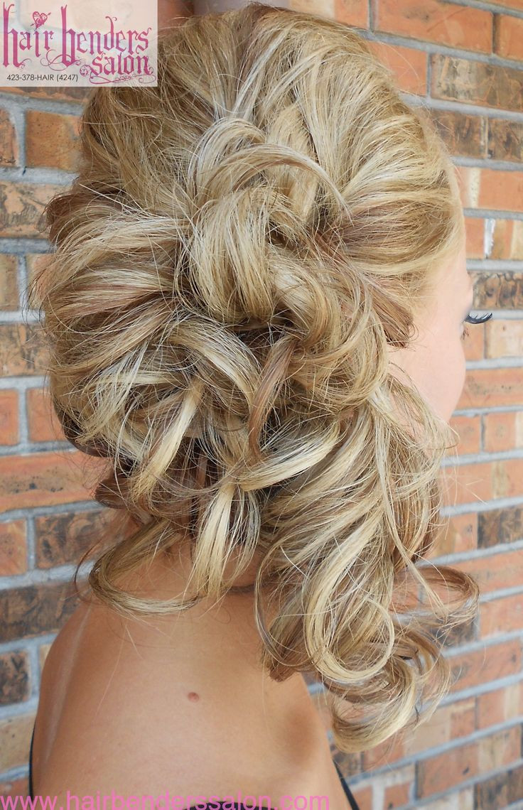 Curly Side Hairstyles For Wedding
 Curls pinned to side side ponytail