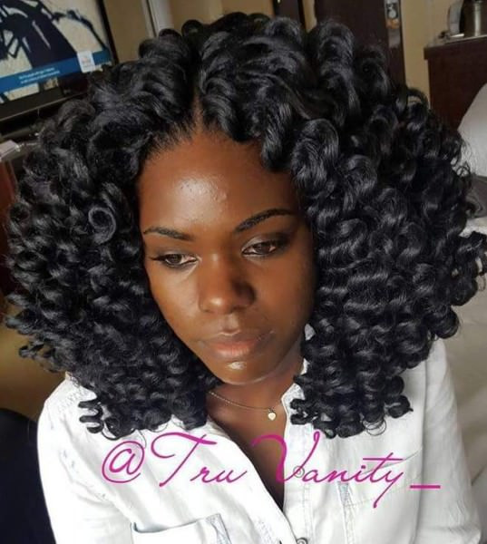 Curly Weave Hairstyles With Braids
 This Crochet Style Is Point truvanity Black Hair