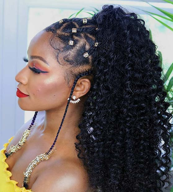 Curly Weave Hairstyles With Braids
 23 New Ways to Wear a Weave Ponytail