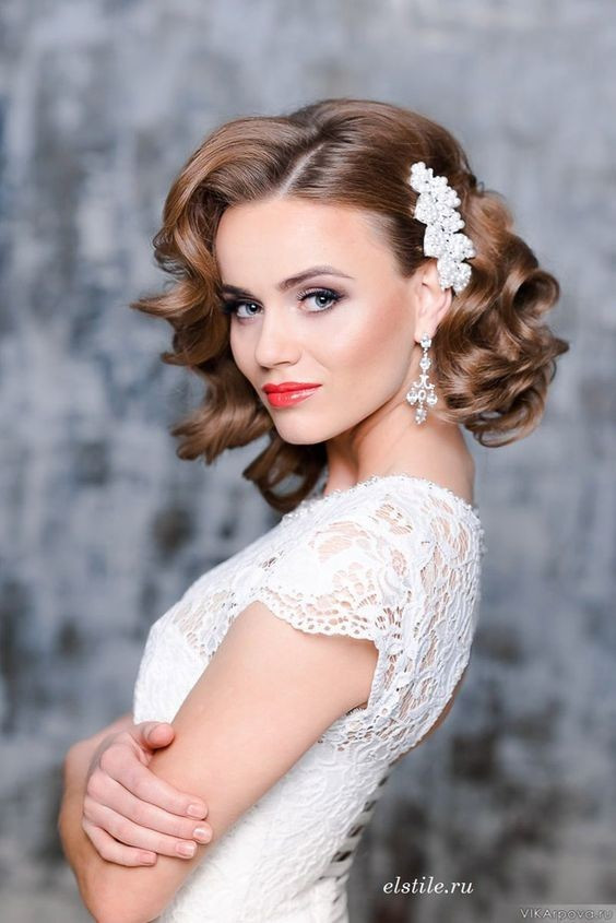 Curly Wedding Hairstyles For Short Hair
 23 Perfect Short Hairstyles for Weddings Bride Hairstyle