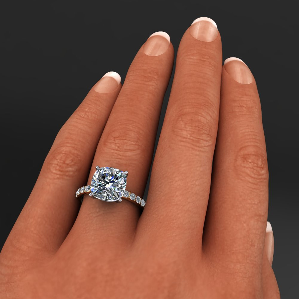 Cushion Cut Wedding Rings
 sage ring – 4 2 carat cushion cut NEO moissanite and