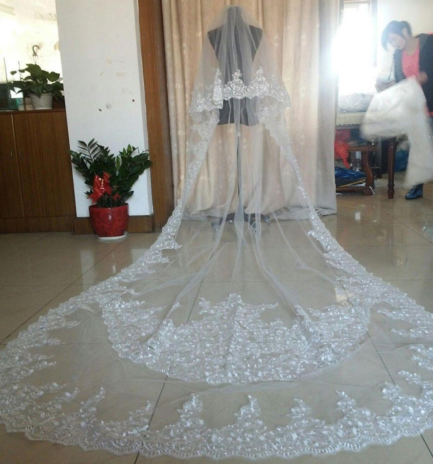 Custom Wedding Veils
 Custom Made Stunning Beaded Wedding Veils 2016 Eifflebride