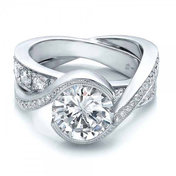 Customized Wedding Rings
 Custom Interlocking Diamond Engagement Ring