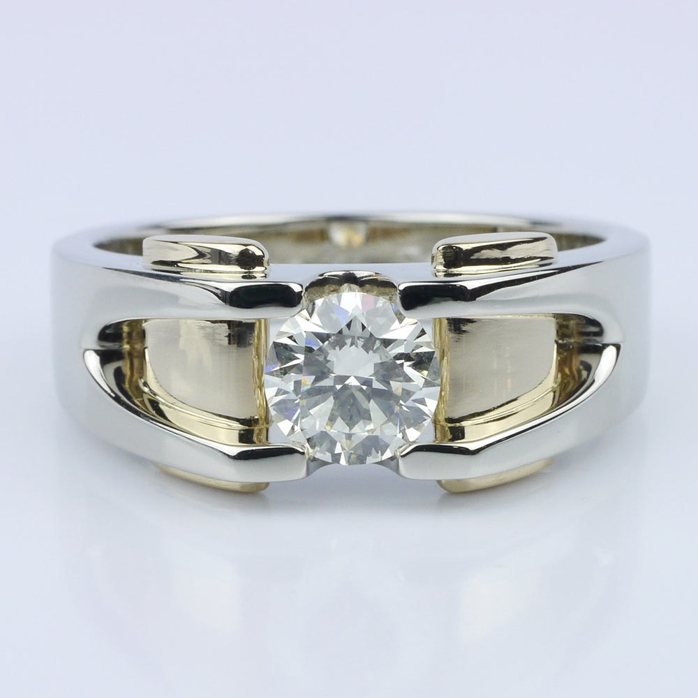 Customized Wedding Rings
 Custom Two Tone 14K Men s Wedding Ring