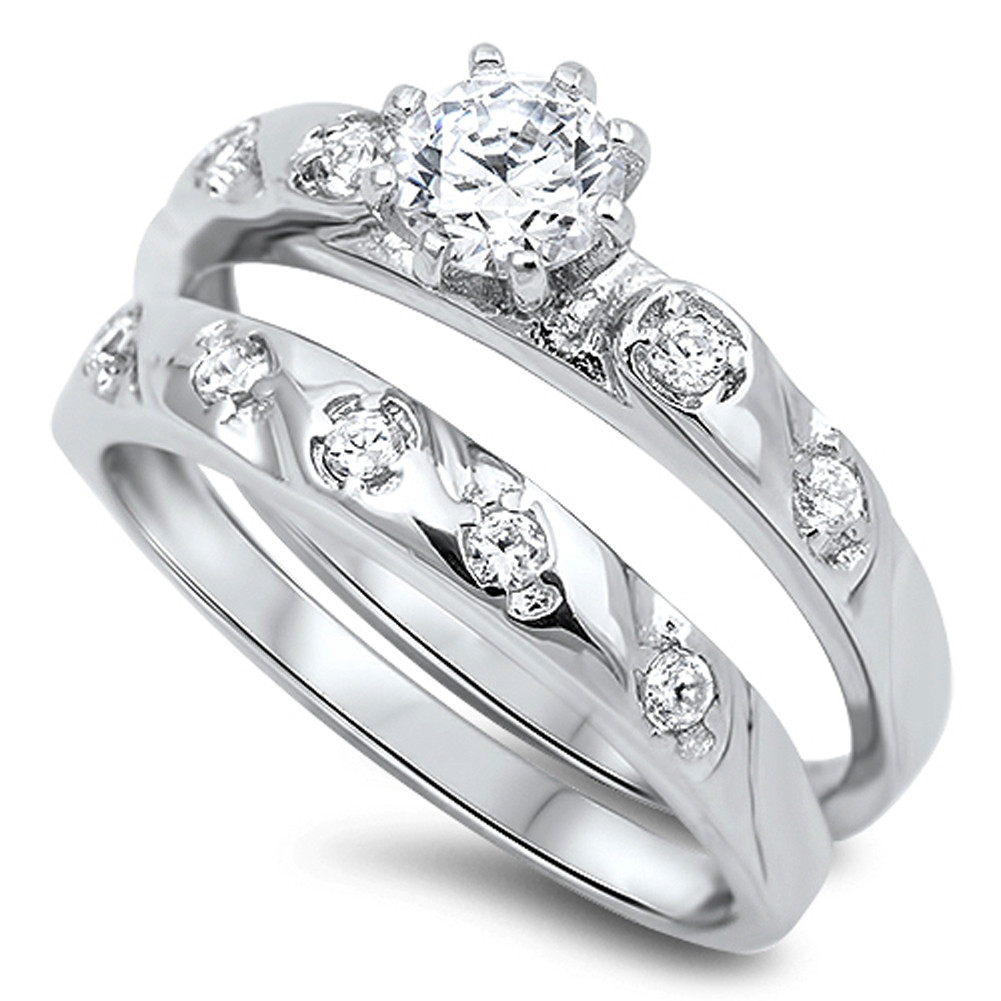 Customized Wedding Rings
 Sterling Silver Custom Engagement Ring Wedding Band Bridal