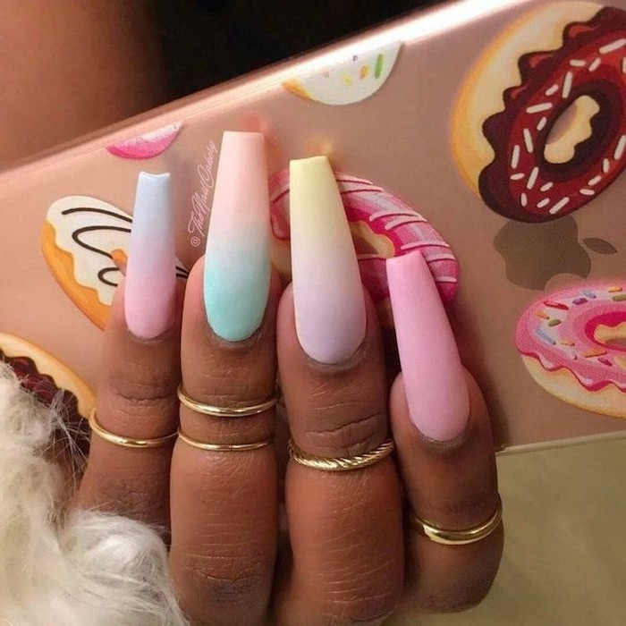 Cute Acrylic Nail Colors
 1001 Ideas for Coffin Shaped Nails to Rock This Summer