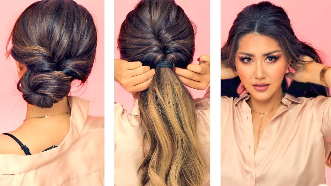 Cute And Easy Hairstyles For Long Hair
 1 MIN EVERYDAY HAIRSTYLES for WORK 💗 WITH PUFF 💗 EASY