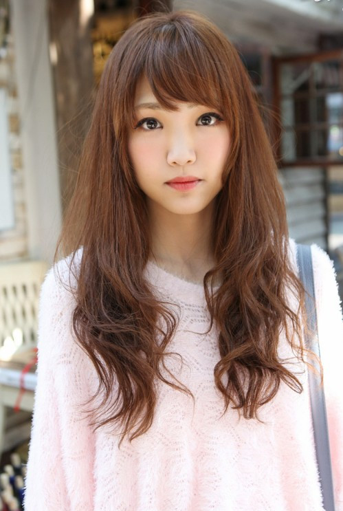 Cute Asian Hairstyles
 Cute Asian Long Hairstyle with Bangs Hairstyles Weekly