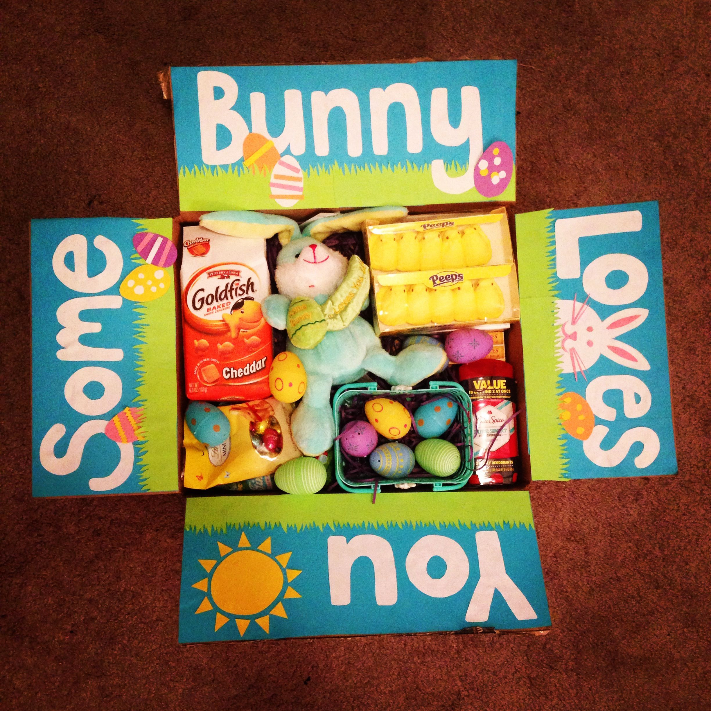 Cute Easter Gifts For Boyfriend
 Easter care package for my boyfriend in the navy