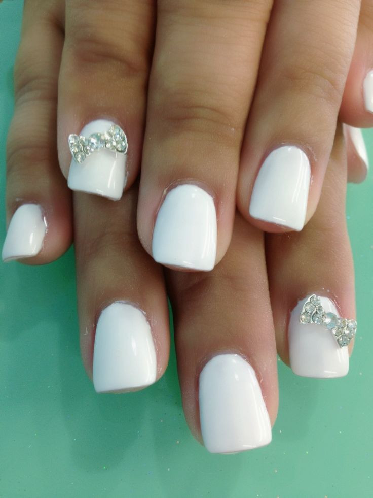 Cute Gel Nail Ideas
 Best 25 White gel nails ideas on Pinterest