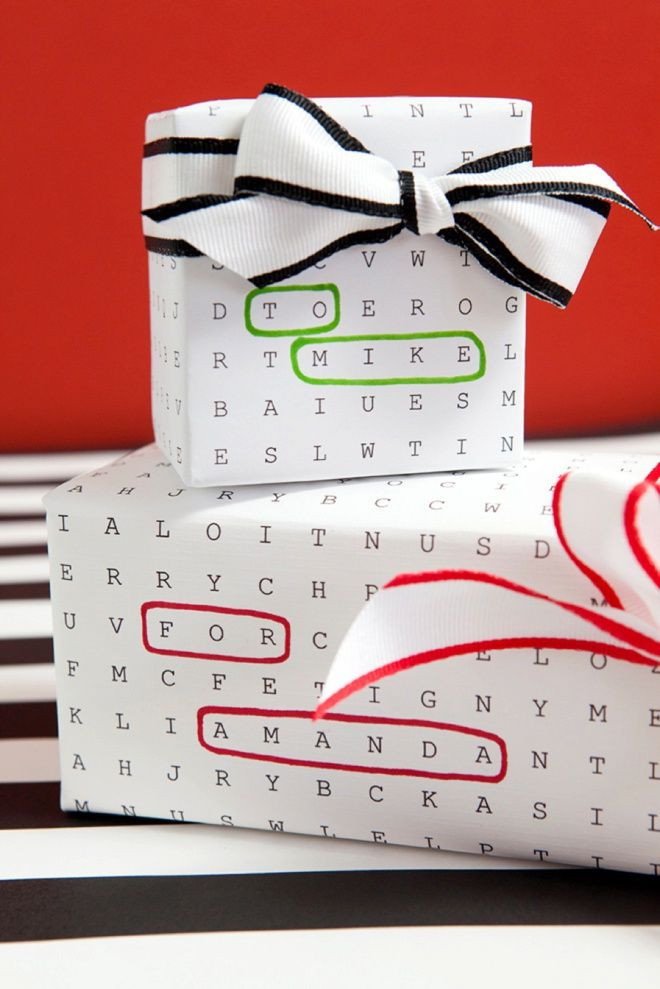 Cute Gift Wrapping Ideas For Boyfriend
 Editable Printable Word Search Gift Wrap For FREE