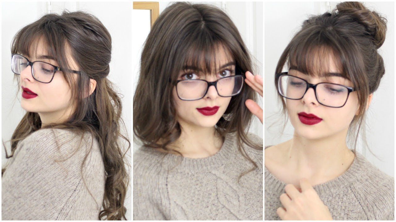 Cute Hairstyles With Glasses
 Super Easy & Cute Hairstyles For Bangs Glasses