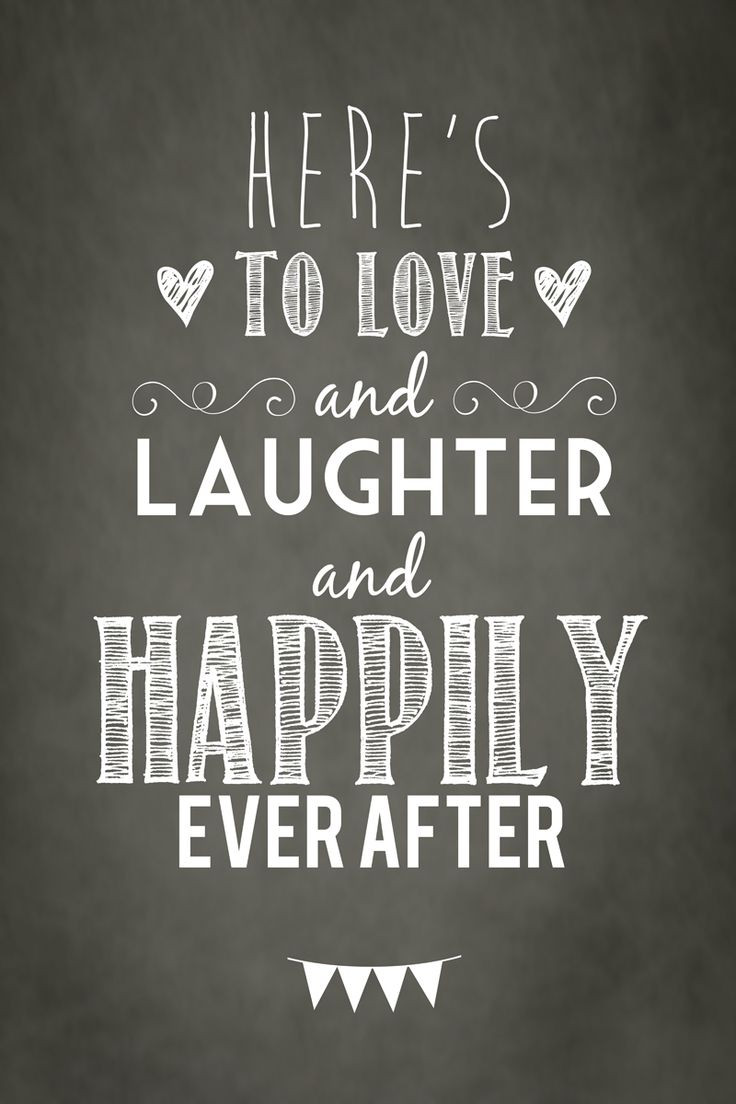 Cute Marriage Quotes
 Quotes About Happiness Cute poster "Here s to love and
