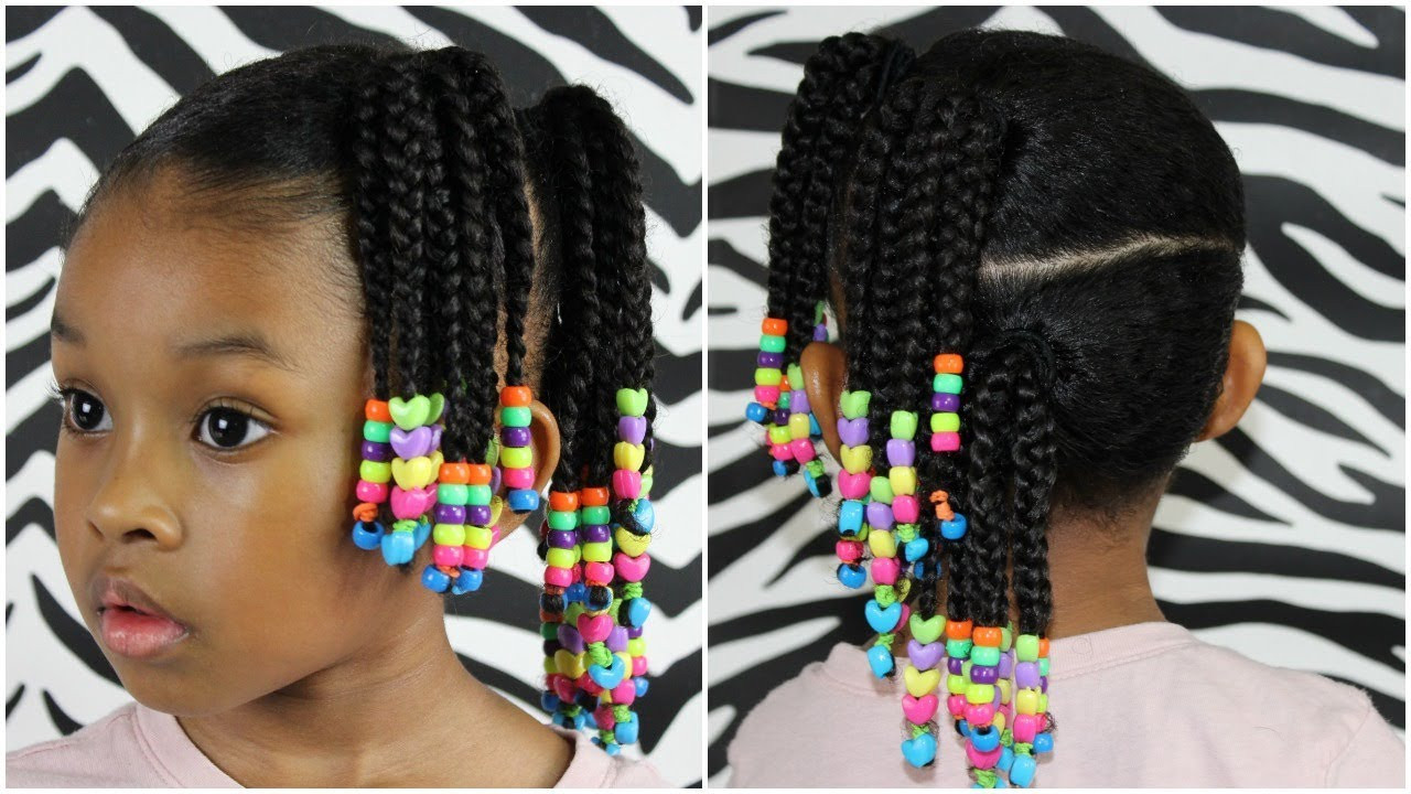 Cute Ponytail Hairstyles For Little Girls
 Side Ponytails w Beads
