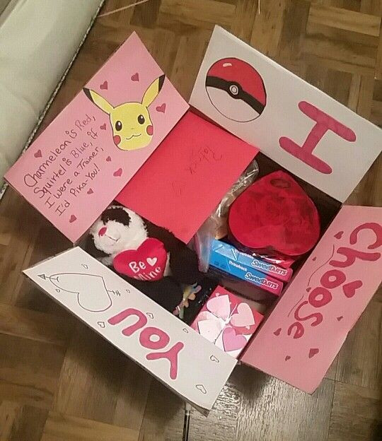 Cute Valentines Day Gifts For Him
 Valentines day pokemon themed care package