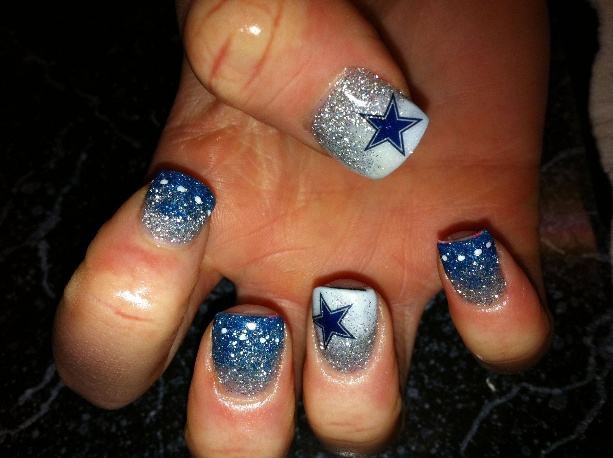 Dallas Cowboys Toe Nail Designs
 Cowboys nails by Mareshah