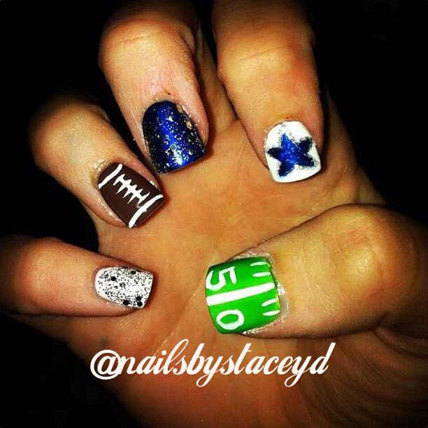 Dallas Cowboys Toe Nail Designs
 Dallas Cowboy nails Art Love Me Some Football